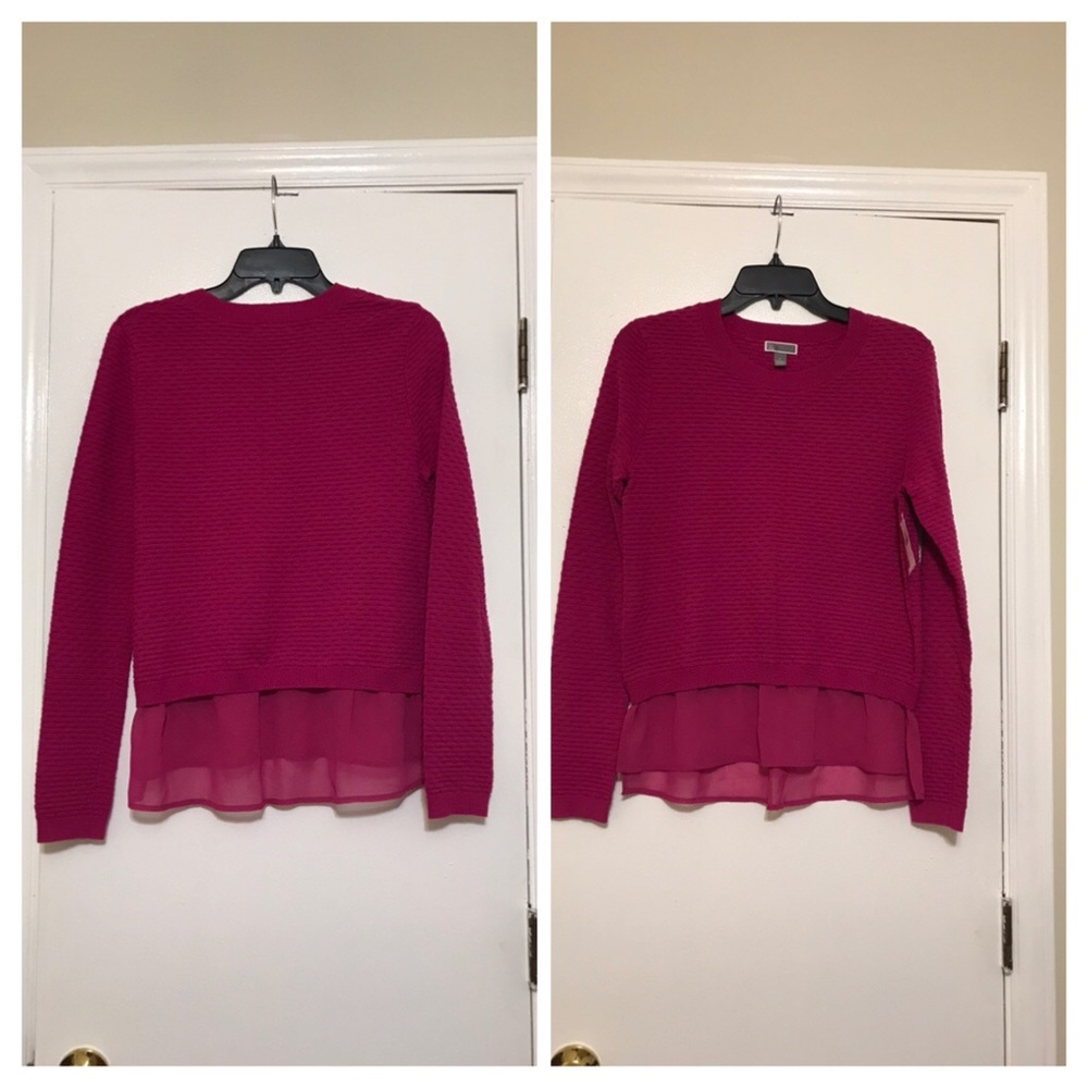 NWT Nordstrom flunier Chelsea long sleeve Cardigan Pink Sweater